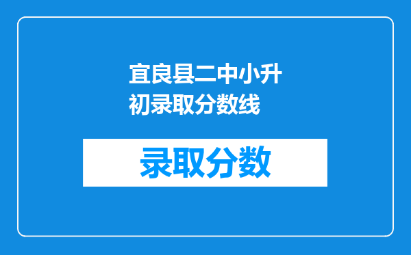 宜良县二中小升初录取分数线