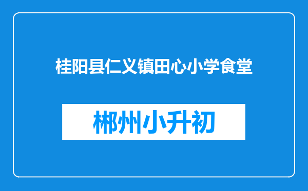 桂阳县仁义镇田心小学食堂