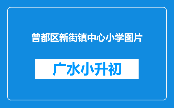 曾都区新街镇中心小学图片