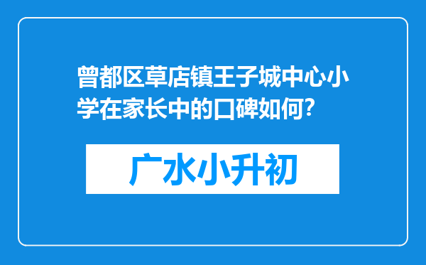 曾都区草店镇王子城中心小学在家长中的口碑如何？