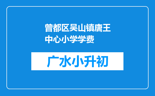 曾都区吴山镇唐王中心小学学费