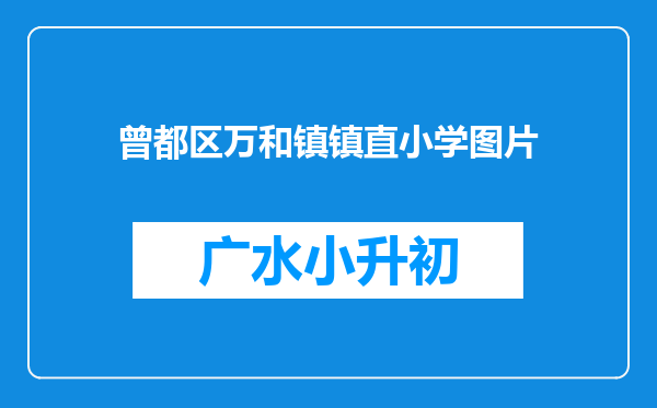 曾都区万和镇镇直小学图片