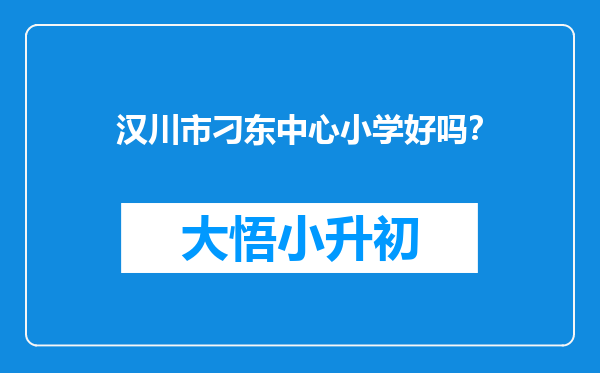 汉川市刁东中心小学好吗？