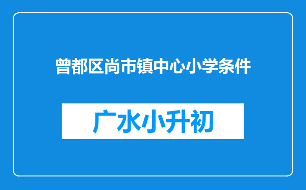 曾都区尚市镇中心小学条件