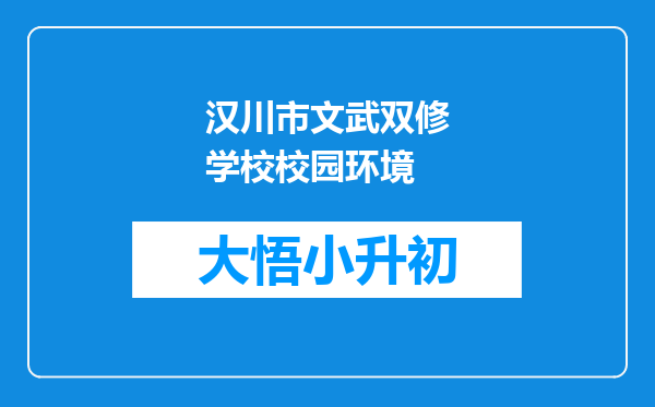 汉川市文武双修学校校园环境