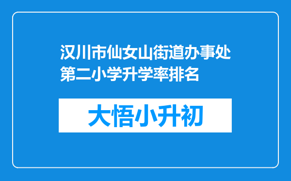 汉川市仙女山街道办事处第二小学升学率排名