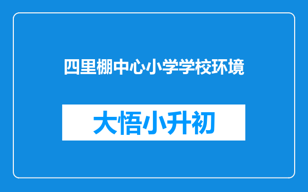 四里棚中心小学学校环境