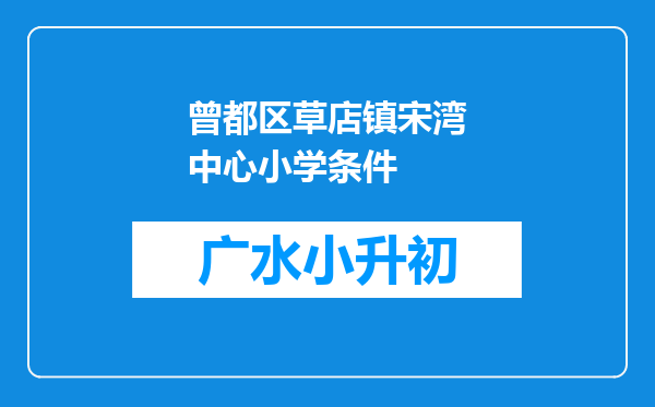 曾都区草店镇宋湾中心小学条件