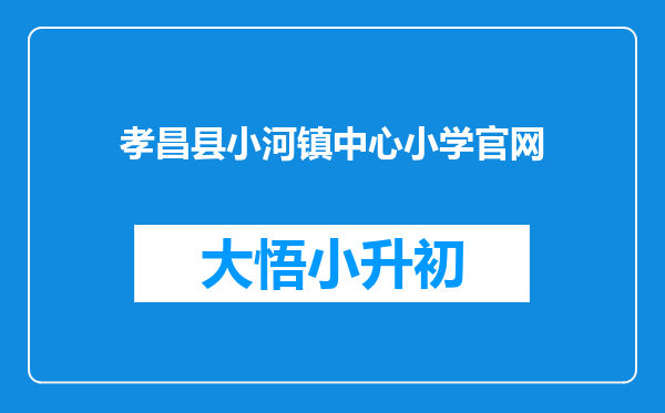 孝昌县小河镇中心小学官网