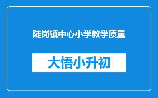 陡岗镇中心小学教学质量