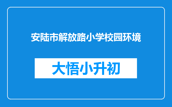 安陆市解放路小学校园环境