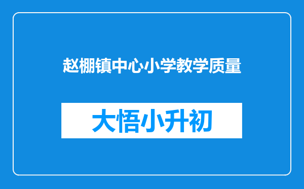 赵棚镇中心小学教学质量