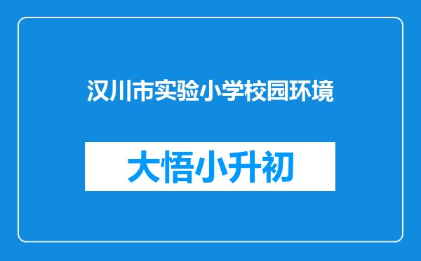 汉川市实验小学校园环境