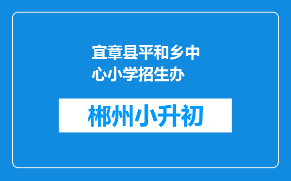 宜章县平和乡中心小学招生办