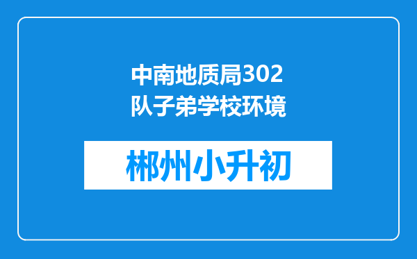 中南地质局302队子弟学校环境