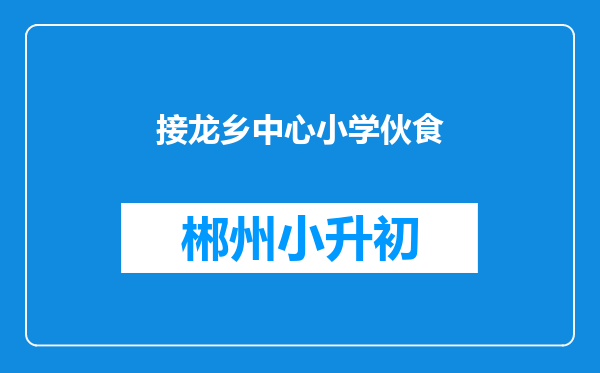 接龙乡中心小学伙食