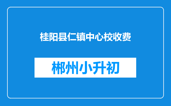 桂阳县仁镇中心校收费