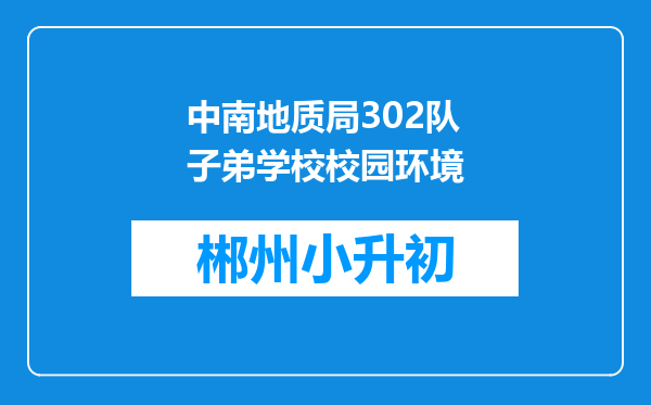 中南地质局302队子弟学校校园环境