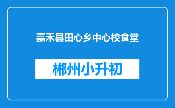 嘉禾县田心乡中心校食堂