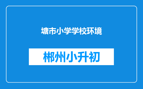 塘市小学学校环境