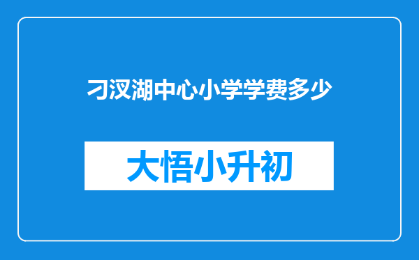 刁汊湖中心小学学费多少