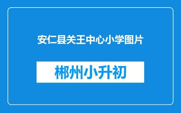 安仁县关王中心小学图片