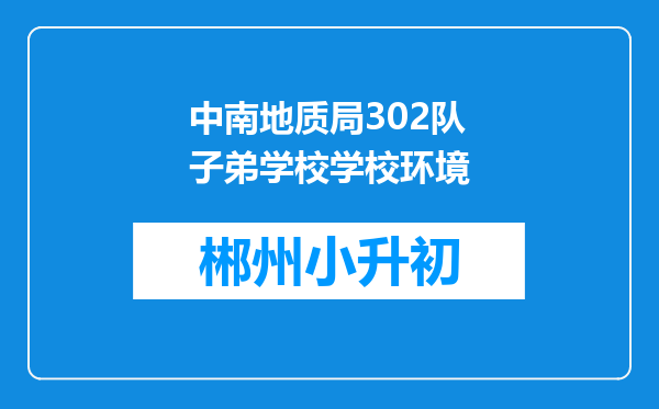 中南地质局302队子弟学校学校环境