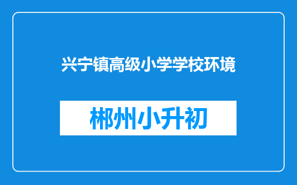 兴宁镇高级小学学校环境