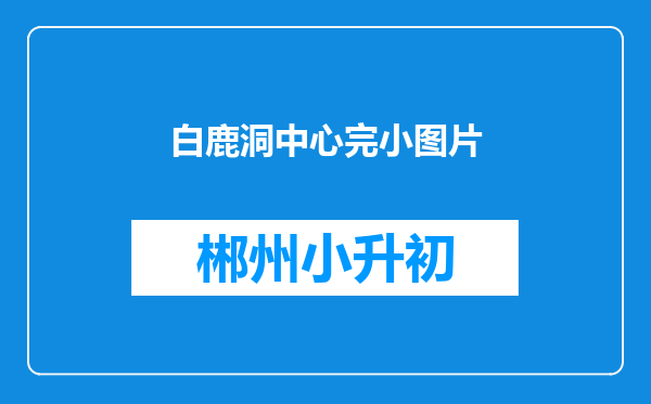 白鹿洞中心完小图片