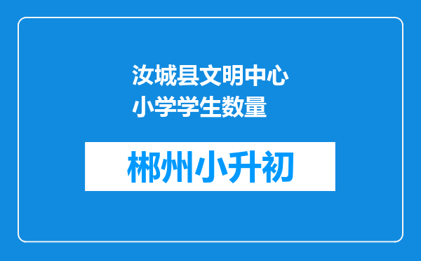 汝城县文明中心小学学生数量