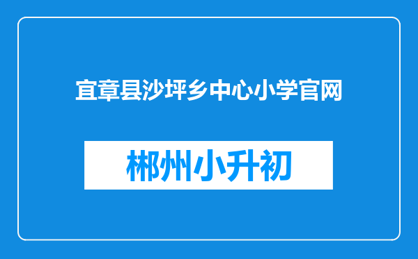 宜章县沙坪乡中心小学官网