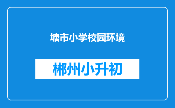 塘市小学校园环境