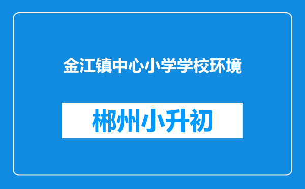 金江镇中心小学学校环境