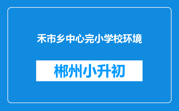 禾市乡中心完小学校环境