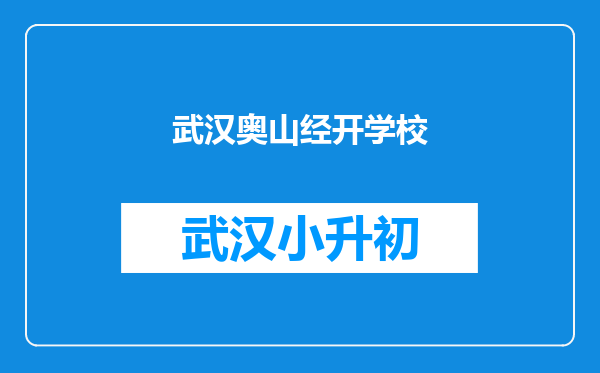 武汉奥山经开学校