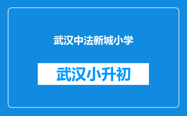 武汉中法新城小学